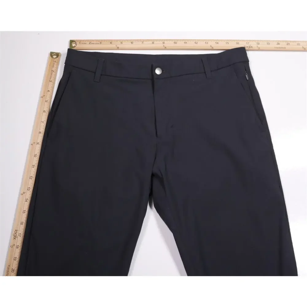 Lululemon Mens ABC Commission Warpstreme Gray Slim Fit Pants Trousers 34x33
